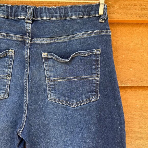 Childrens Place Boys Size 16 Stretch Adjustable Waist Straight Leg Dark Wash Jea - Picture 11 of 15